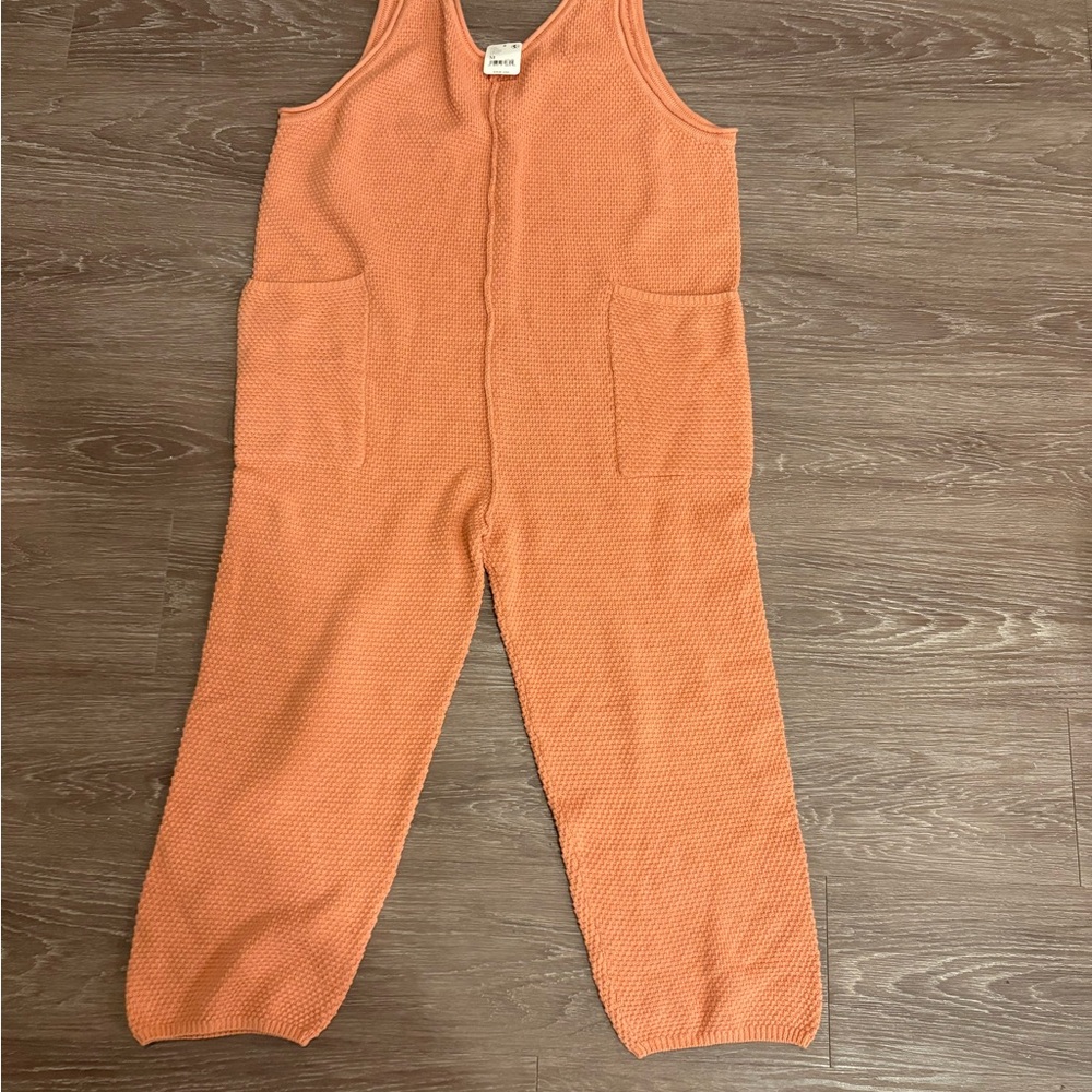 Orange free people romper
